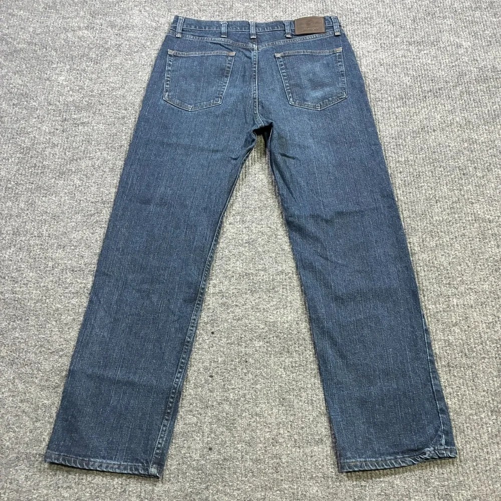Wrangler Mens Straight Jeans Size 34x30 Blue Denim Regular Fit Stretch Mid Rise